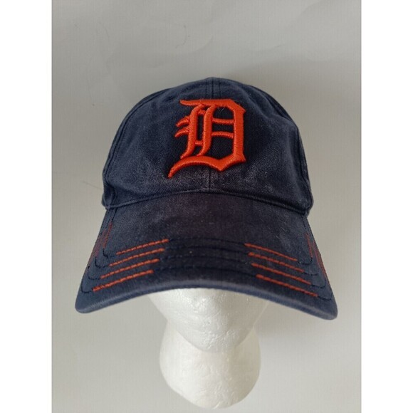 Detroit Tigers Hat Men's Navy Blue Adjustable Embroidered Baseball Cap - Picture 1 of 11